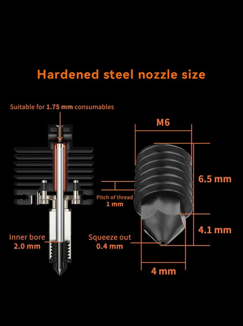 Mellow TZ 2.0 Hotend anti-collision For upgrade Bambu Lab X1 X1CP1P P1S Voron Blv 3D printer