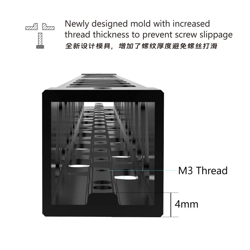 Mellow Custom VZBOT X-Gantry Rail Square Tube Lightweight High Flatness Suitable for VzBoT 235/330 3D Printer