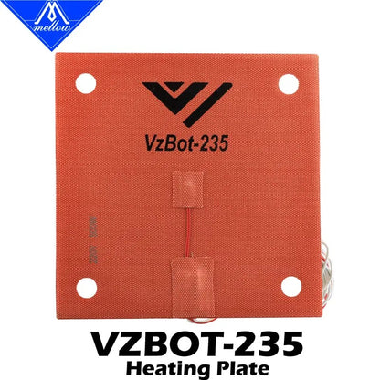 Mellow Top VZ235 Flexible 220x220mm Silicone Heater 150C Safeguard 110V 220V Heated Bed Build Plate For VzBoT 235 3D Printer