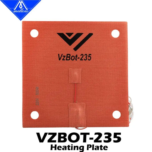 Mellow Top VZ235 Flexible 220x220mm Silicone Heater 150C Safeguard 110V 220V Heated Bed Build Plate For VzBoT 235 3D Printer