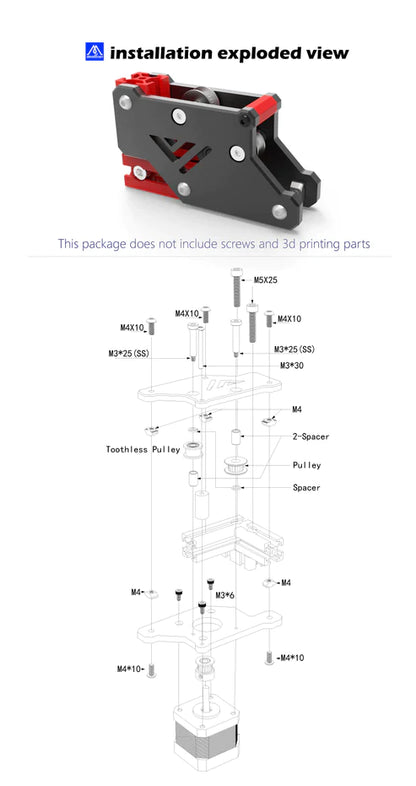 Mellow CNC Aluminum AWD Motor Mounts VzBot Vz330