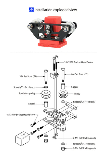 Mellow CNC Aluminum AWD Motor Mounts VzBot Vz330